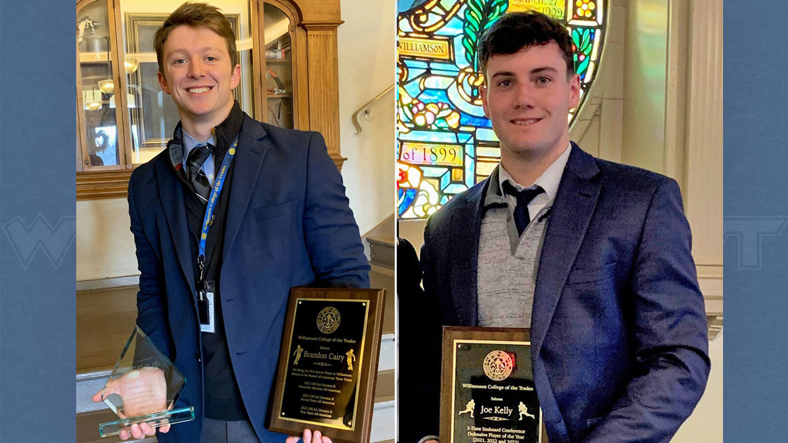 Senior history makers Brandon Cairy and Joe Kelly were recently honored by Williamson