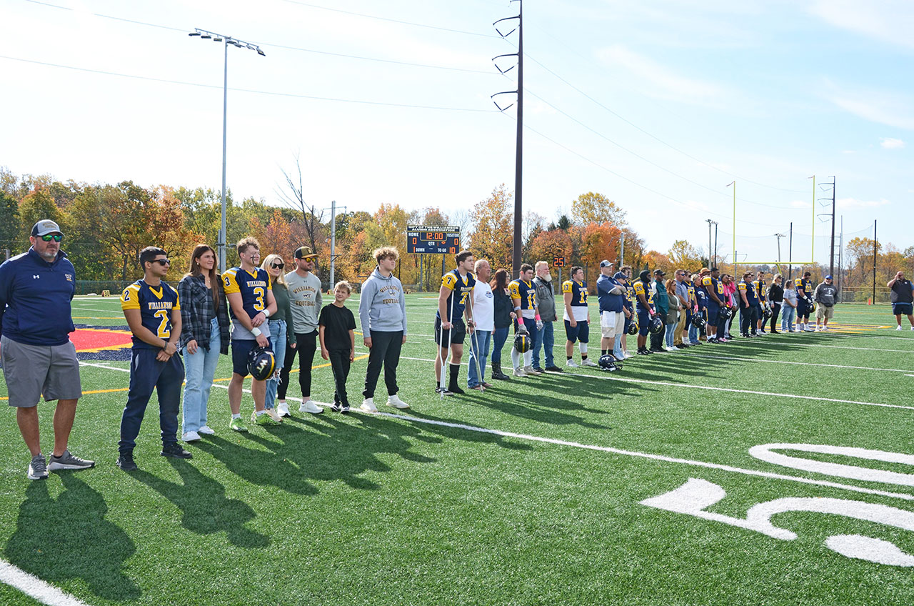 Williamson honored its 12 seniors prior to a 34-8 win on Saturday