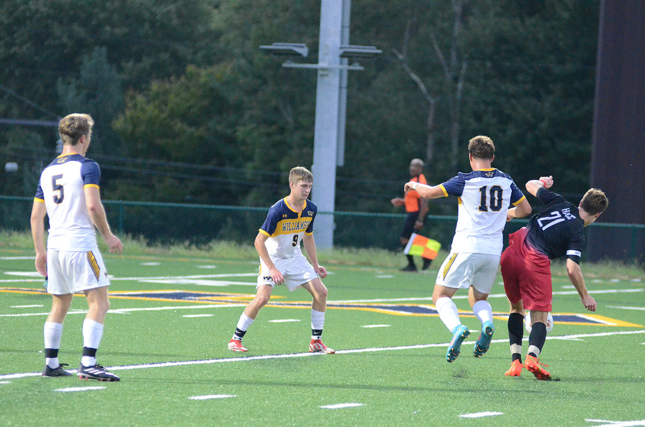 Zachary Bosak (9) scored two goals and added an assist in Williamson's season opening win over HAAC